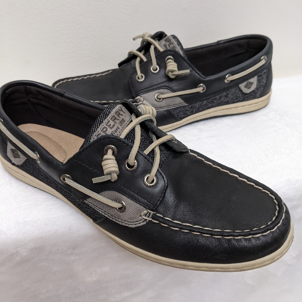Sperry Top-Sider Genuine Leather Navy Pattern Accent Shoes